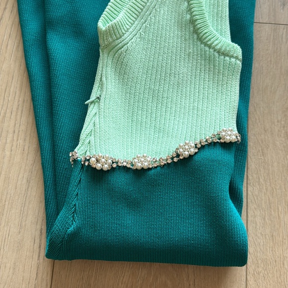 Zara JEWEL APPLIQUÉ KNIT DRESS - Picture 12 of 12